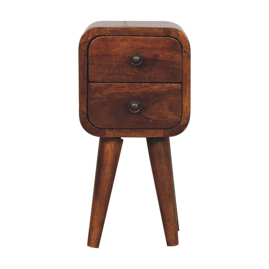 Nils Bedside Table in Chestnut Finish