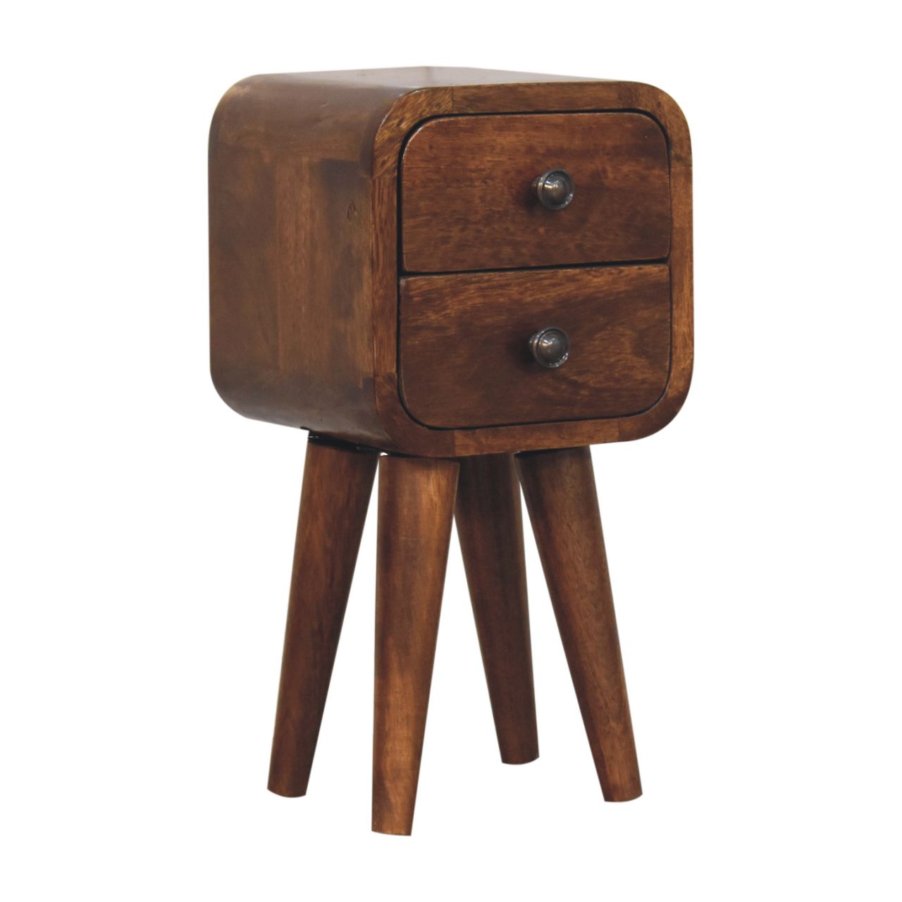 Nils Bedside Table in Chestnut Finish