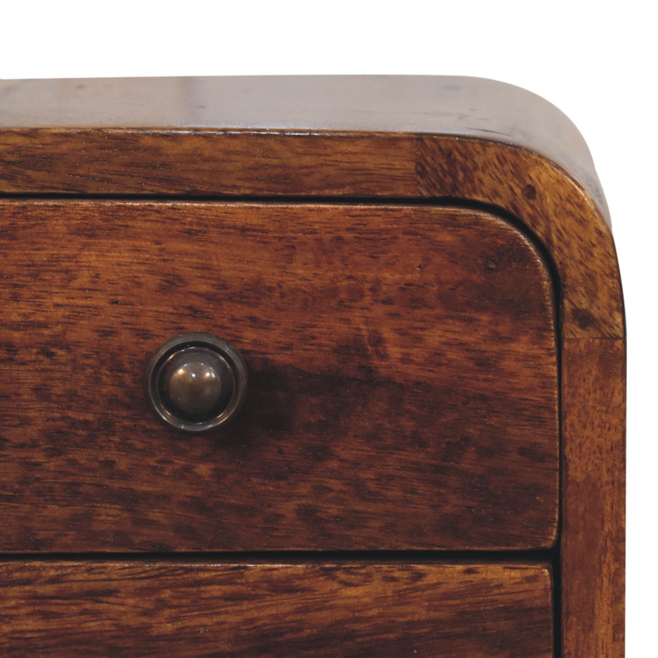 Nils Bedside Table in Chestnut Finish