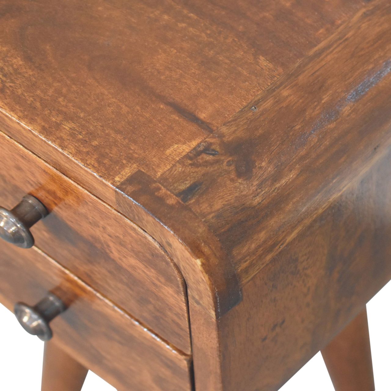 Nils Bedside Table in Chestnut Finish