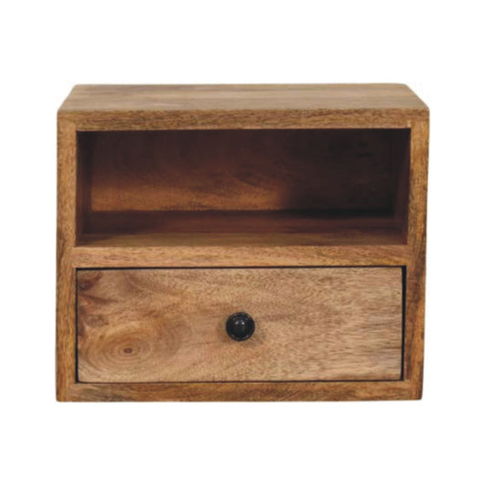 Solis - Wall Mounted Nightstand in Oak-like Finish