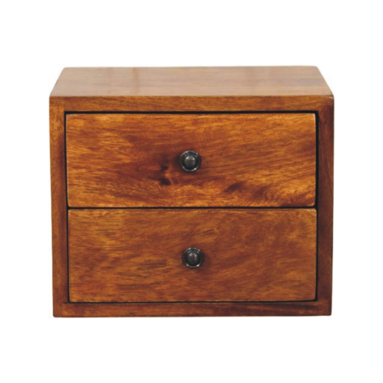 Solis Wall Mounted Nightstand in Chestnut Finish