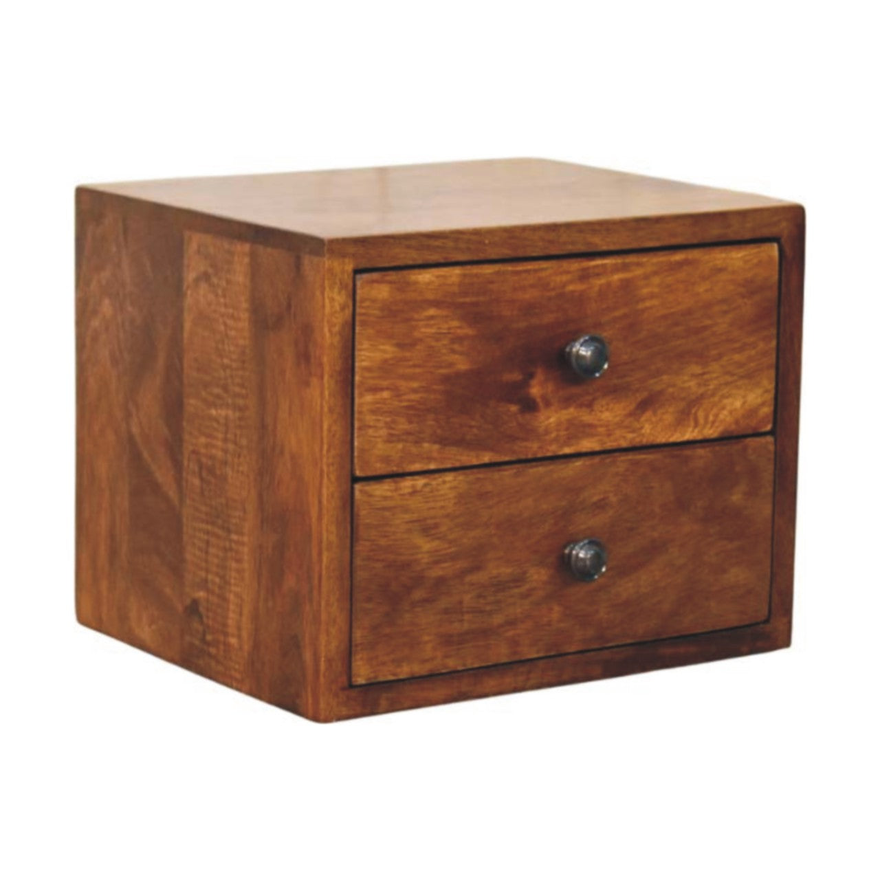 Solis Wall Mounted Nightstand in Chestnut Finish