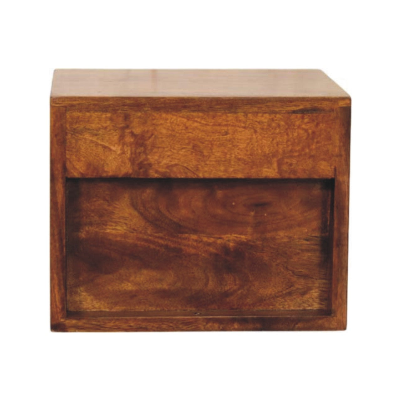 Solis Wall Mounted Nightstand in Chestnut Finish