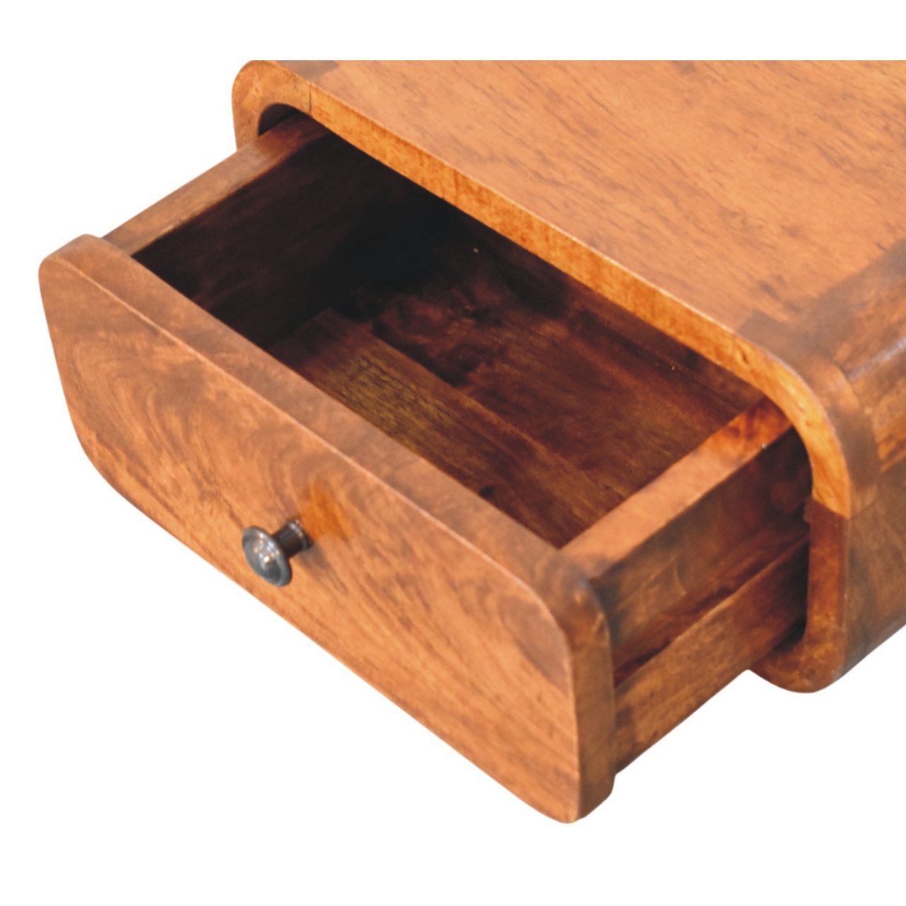 Avora - Wall-Mounted Nightstand in Chestnut Finish