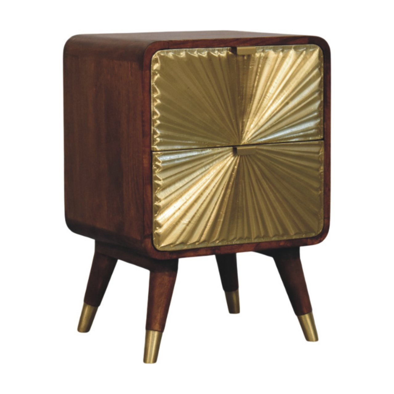 Avora - Brass Embossed Nightstand