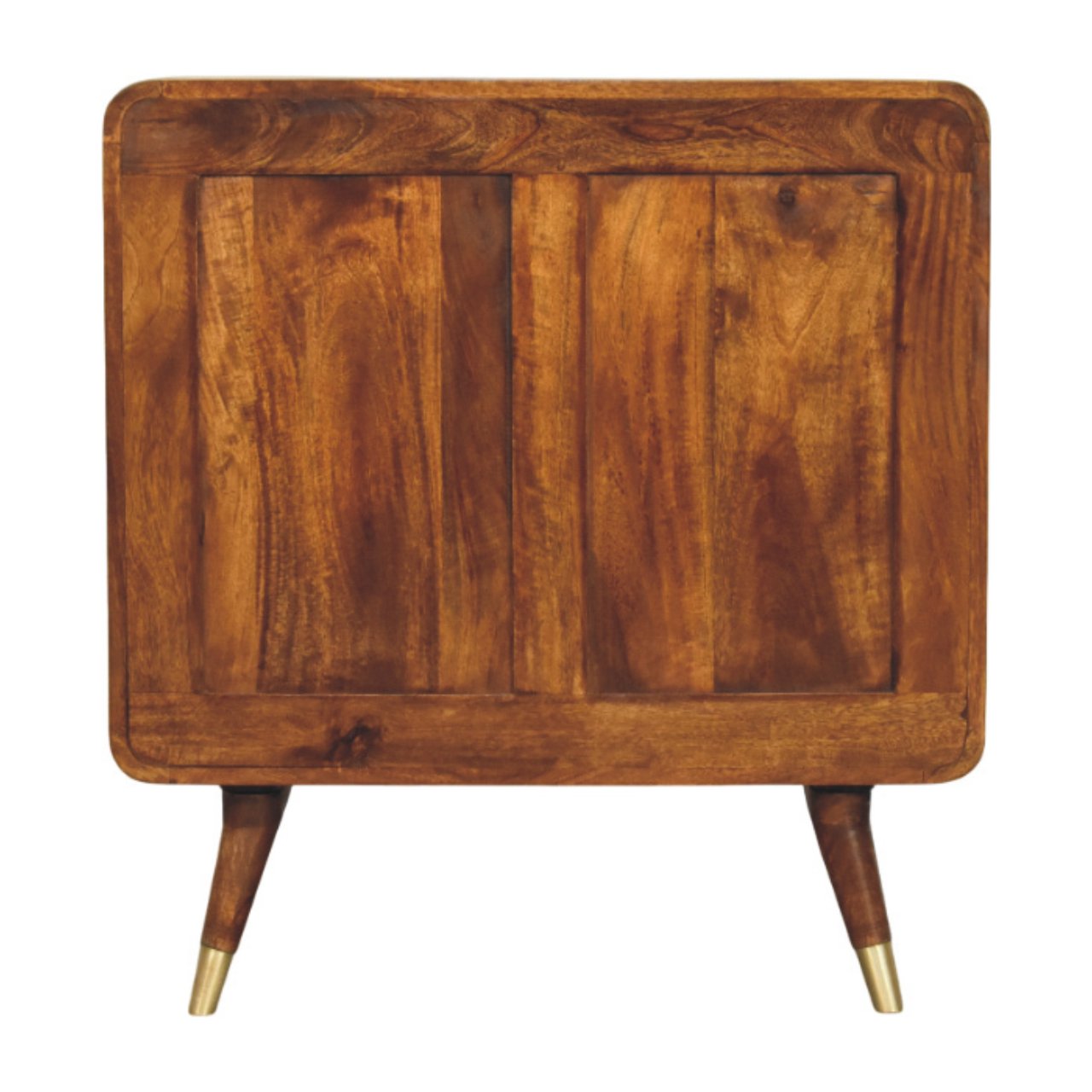 Avora - Brass Embossed Cabinet in Chestnut Finish