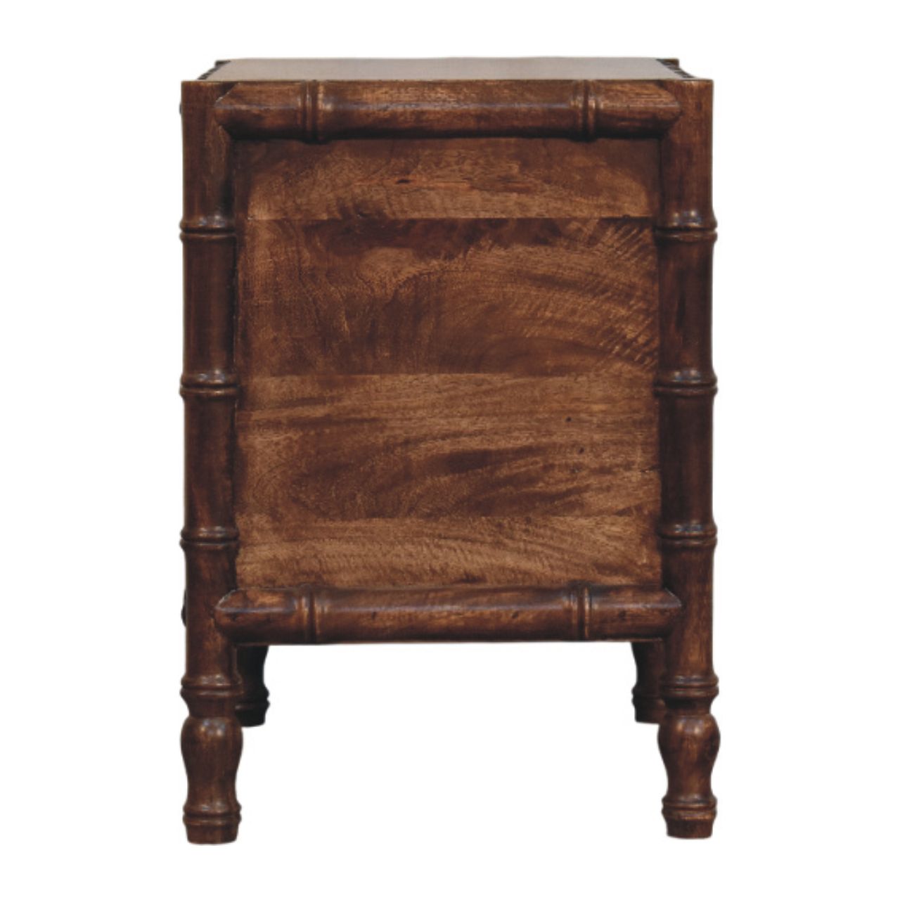 Bamboo Frame Nightstand in Roasted Almond Finish