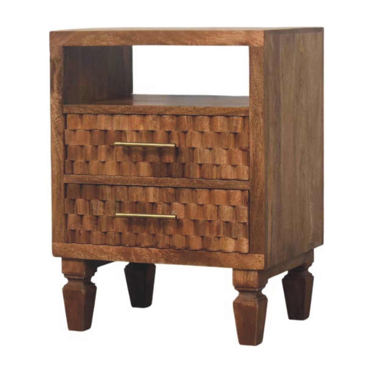 Arno - Bedside Table in Golden Teak Finish