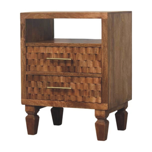 Arno - Bedside Table in Golden Teak Finish