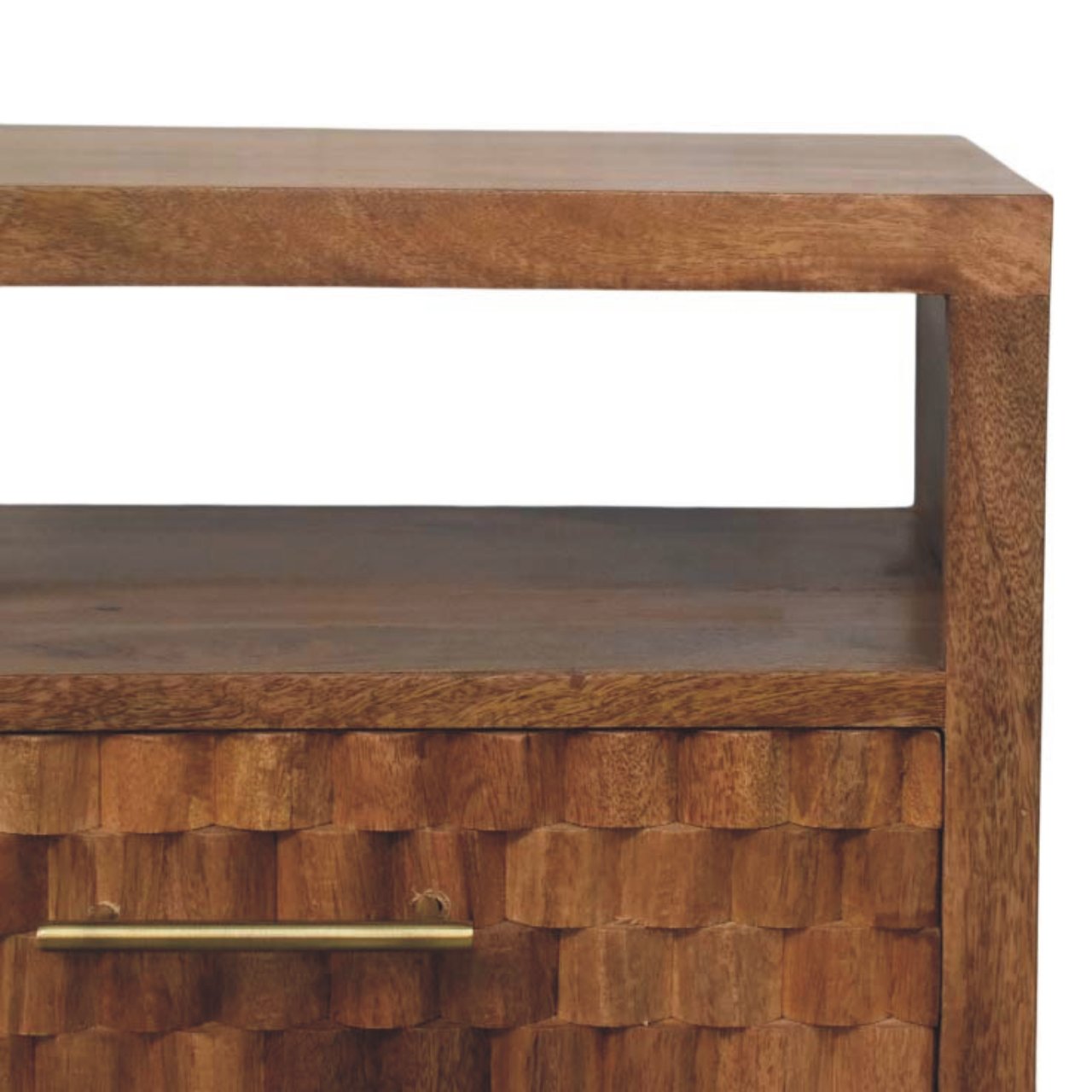 Arno - Bedside Table in Golden Teak Finish