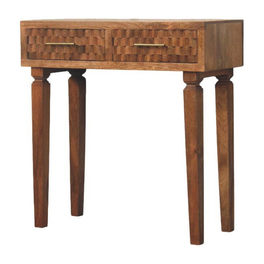Arno Console Table in Golden Teak Finish