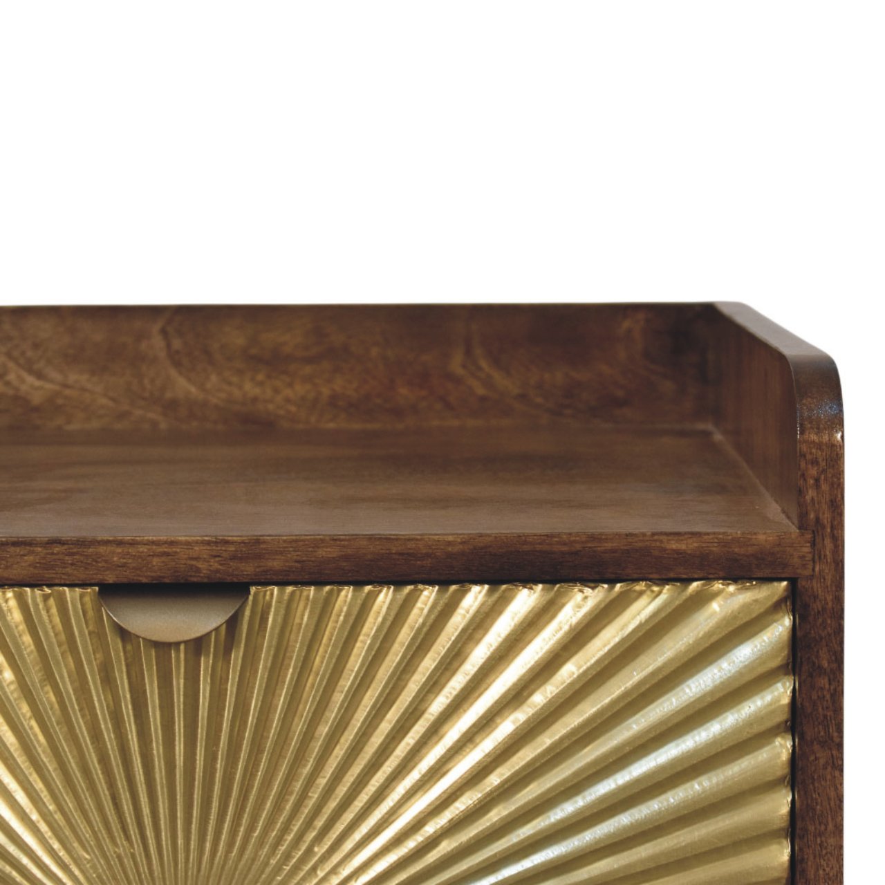 Solis - Brass Inlay Bedside Table