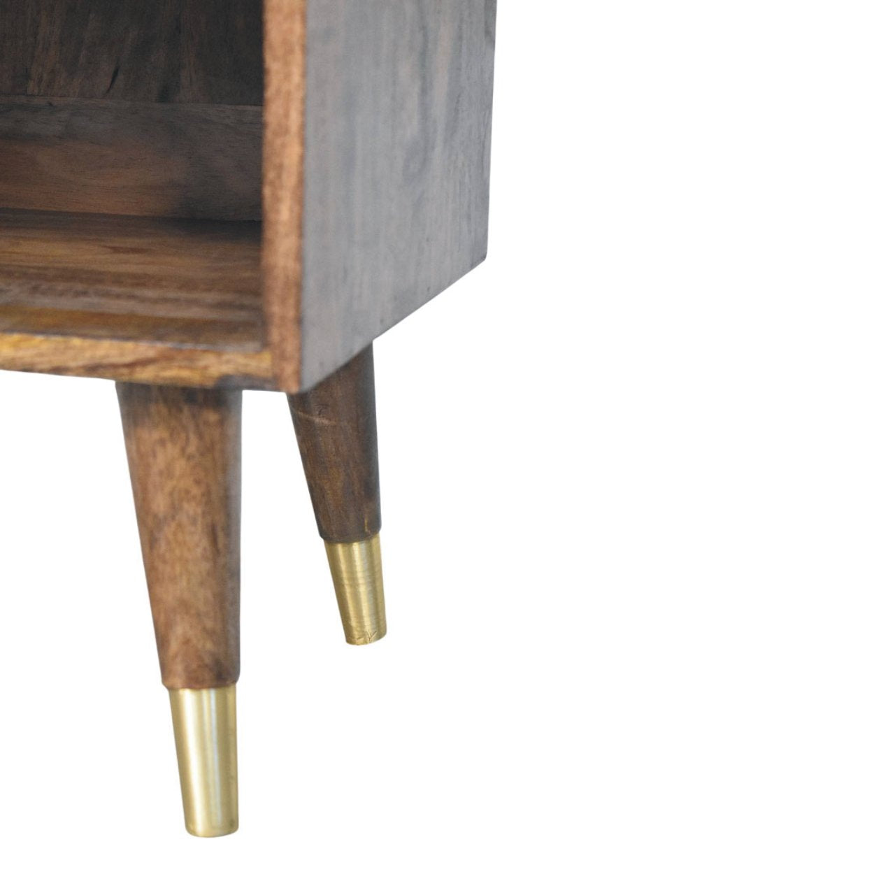 Solis - Brass Inlay Bedside Table