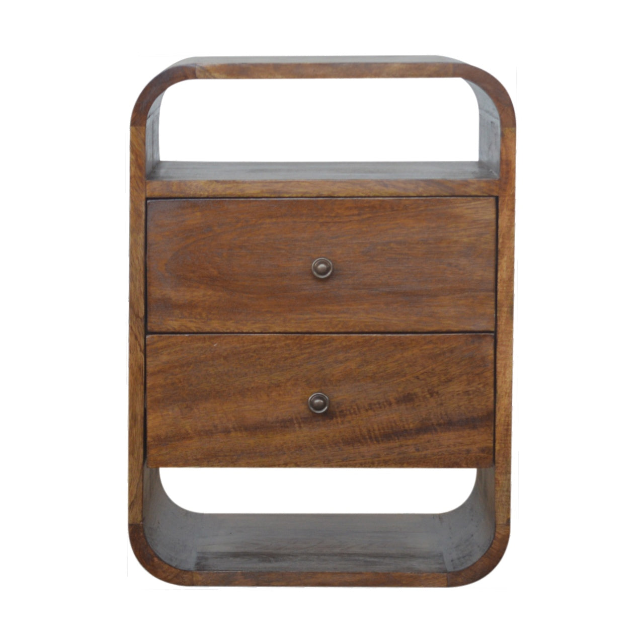 Elin - 2 Drawer Bedside Table in Chestnut Finish