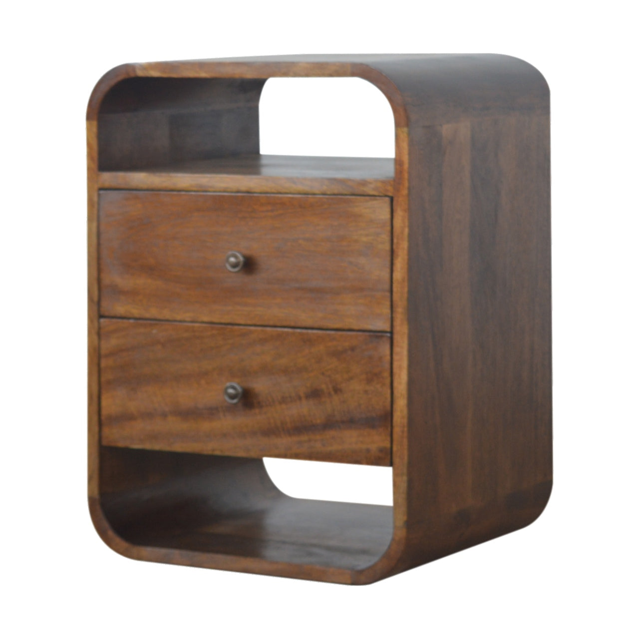 Elin - 2 Drawer Bedside Table in Chestnut Finish
