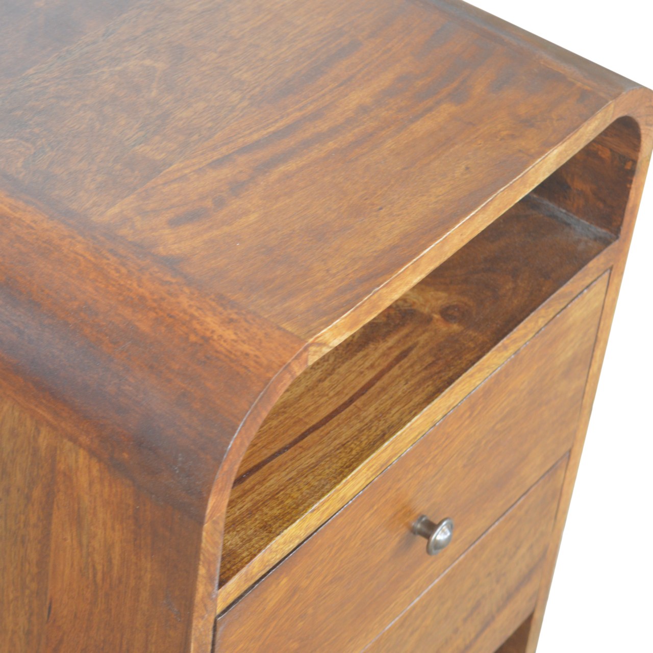 Elin - 2 Drawer Bedside Table in Chestnut Finish