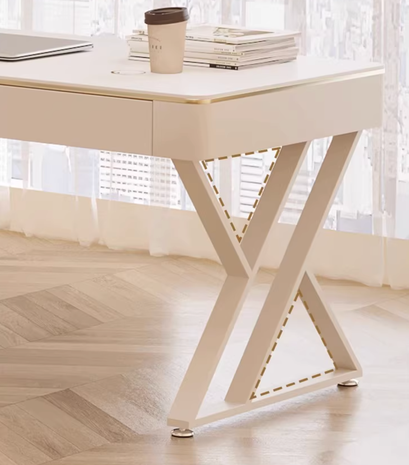 Loe Office Desk, White｜ DC Concept