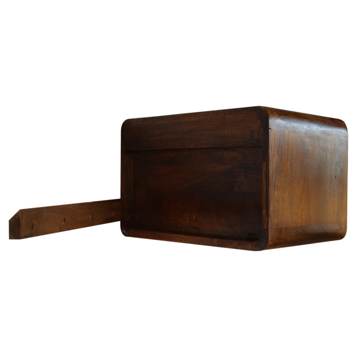 Chestnut Rounded Floating Bedside Table - V - LOOX