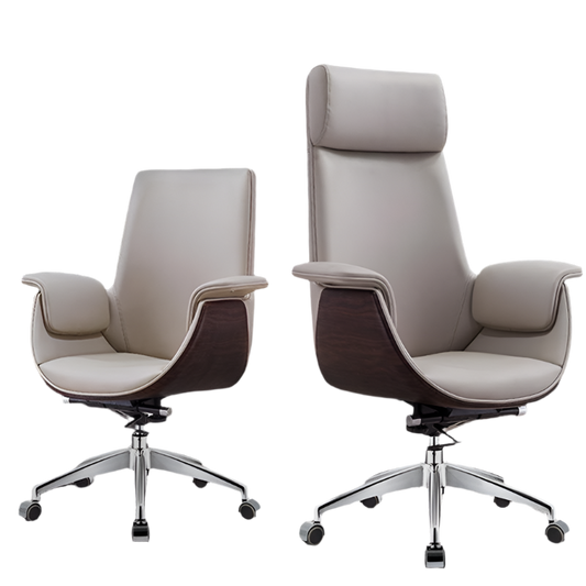 E43 Office Chair, High Back, Grey / Black