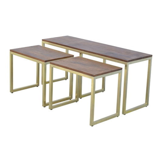 Nesting Gold Table Set of 3