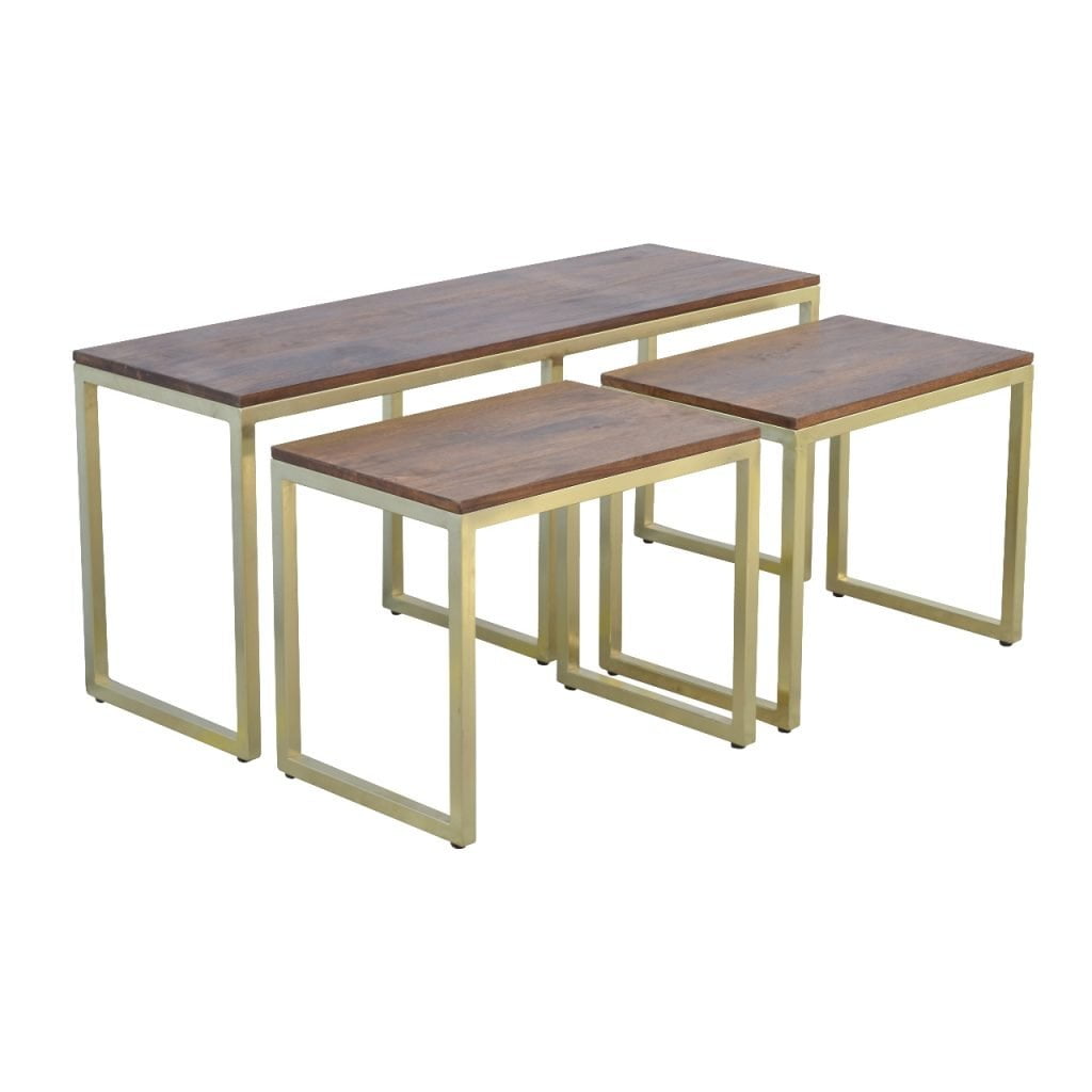 Nesting Gold Table Set of 3