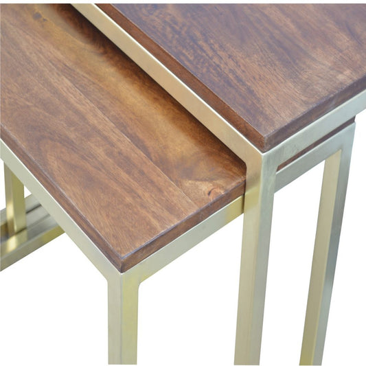 Nesting Gold Table Set of 3