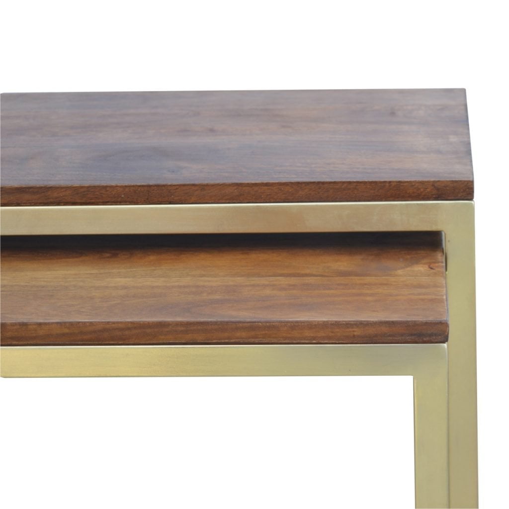 Nesting Gold Table Set of 3