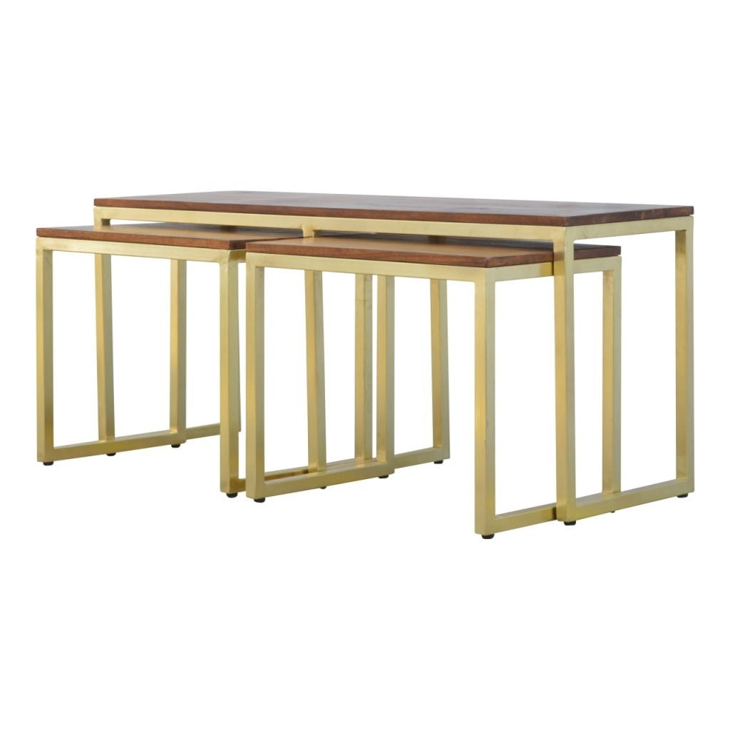 Nesting Gold Table Set of 3