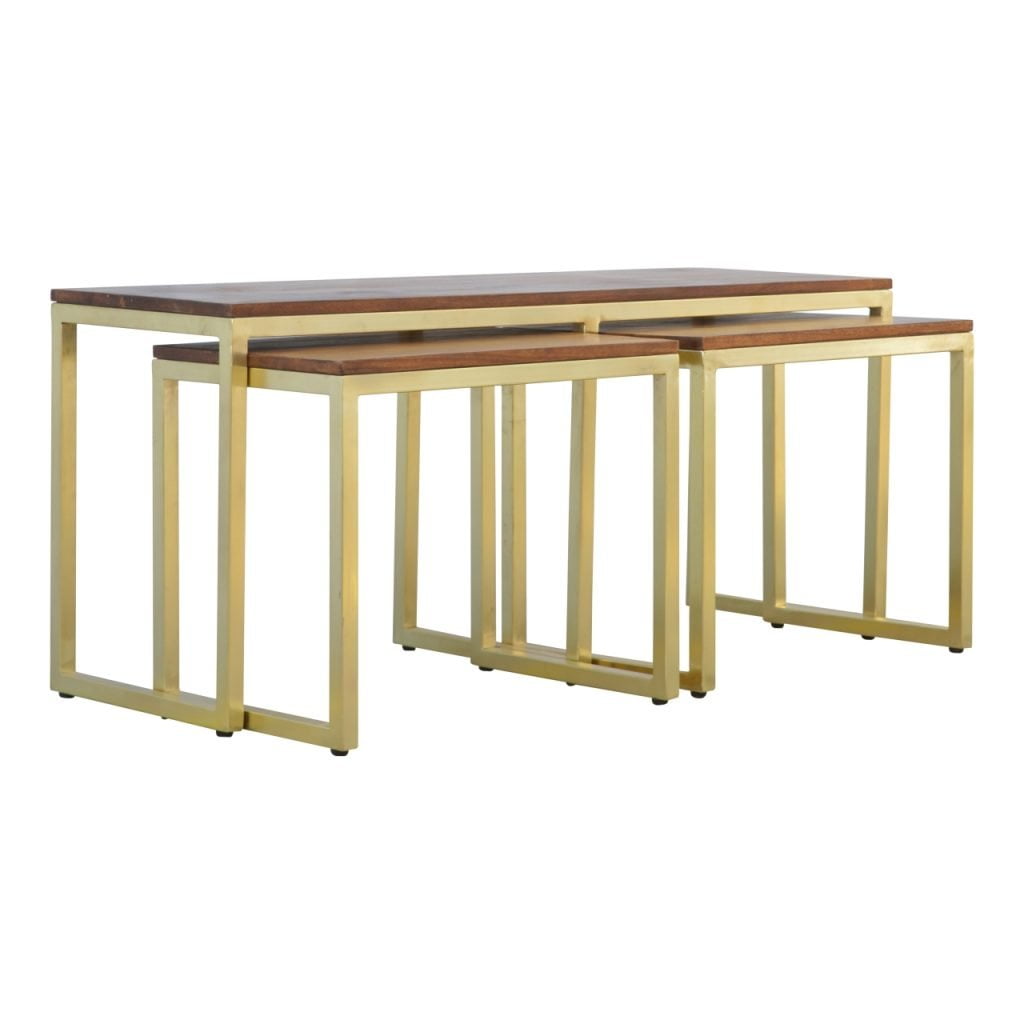 Nesting Gold Table Set of 3