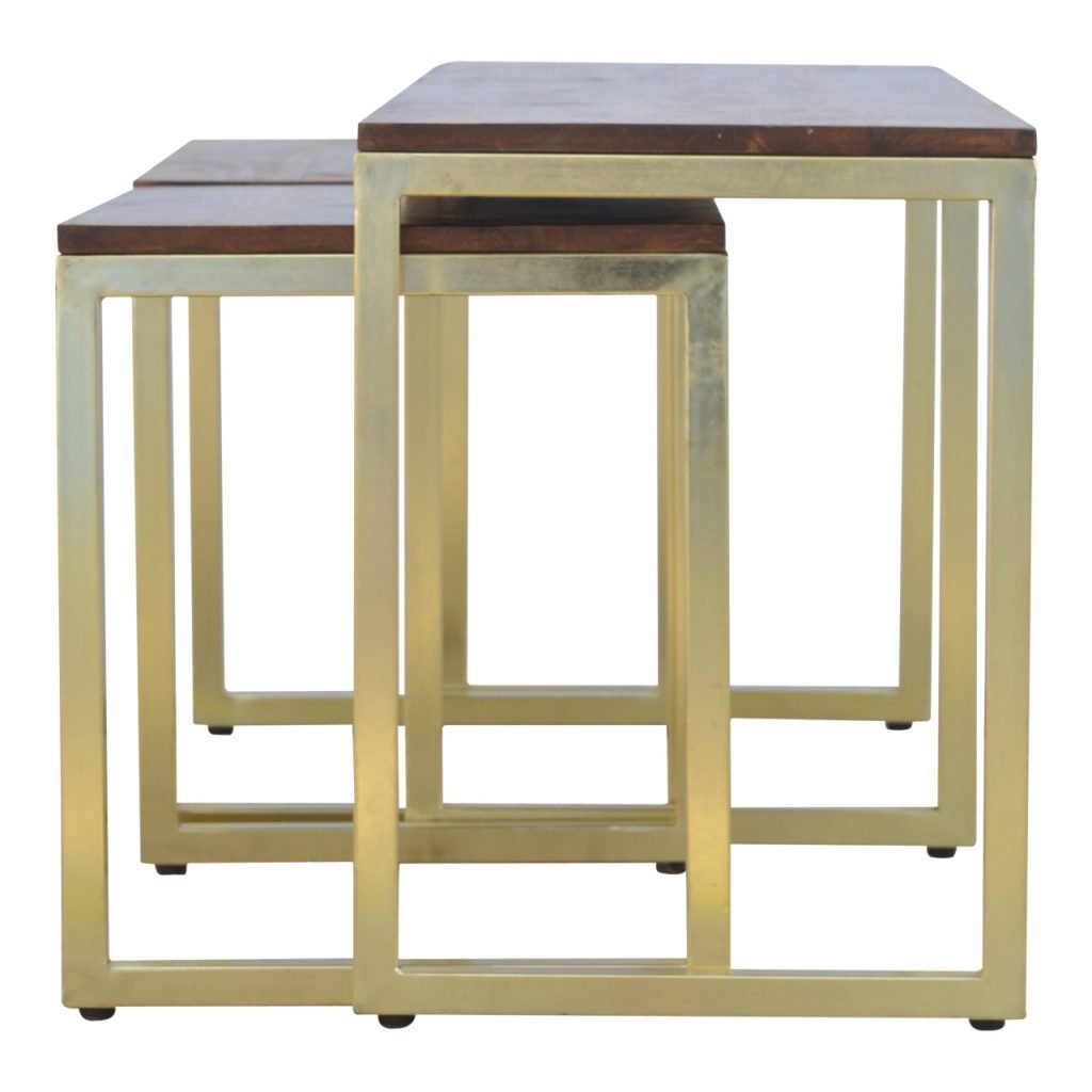 Nesting Gold Table Set of 3