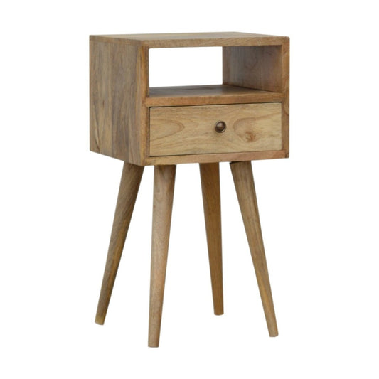 Mini Oak - ish Bedside Table - V - LOOX