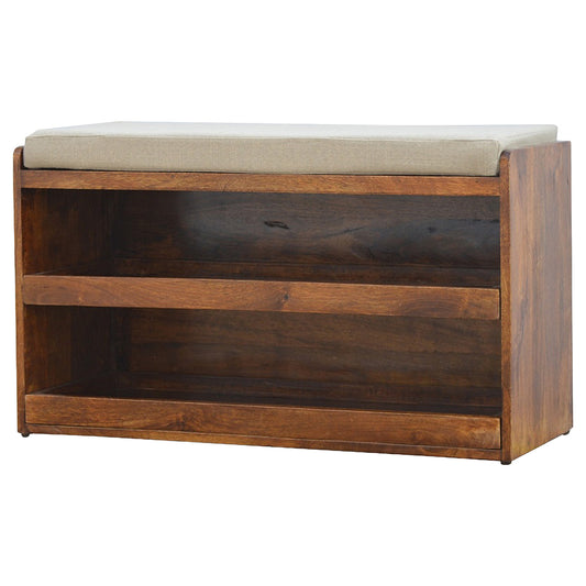 Mud Linen Pull-out Shoe Bench