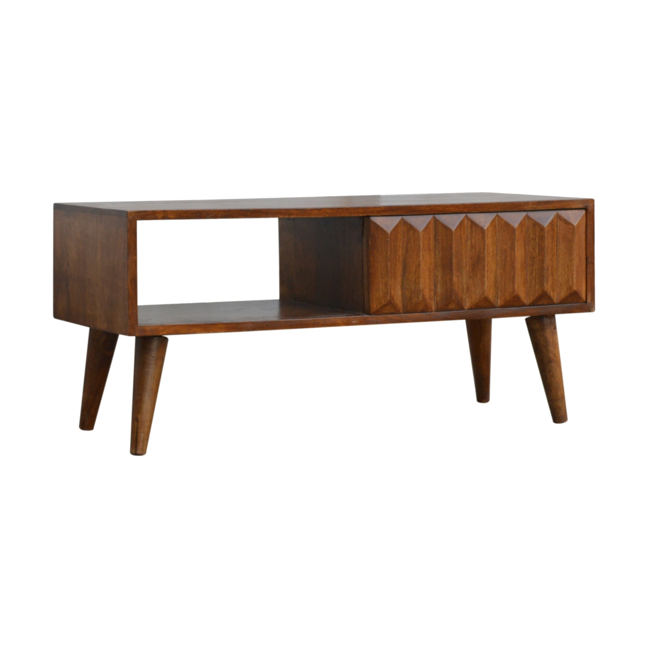 Prism - Media Unit in Chestnut Finish