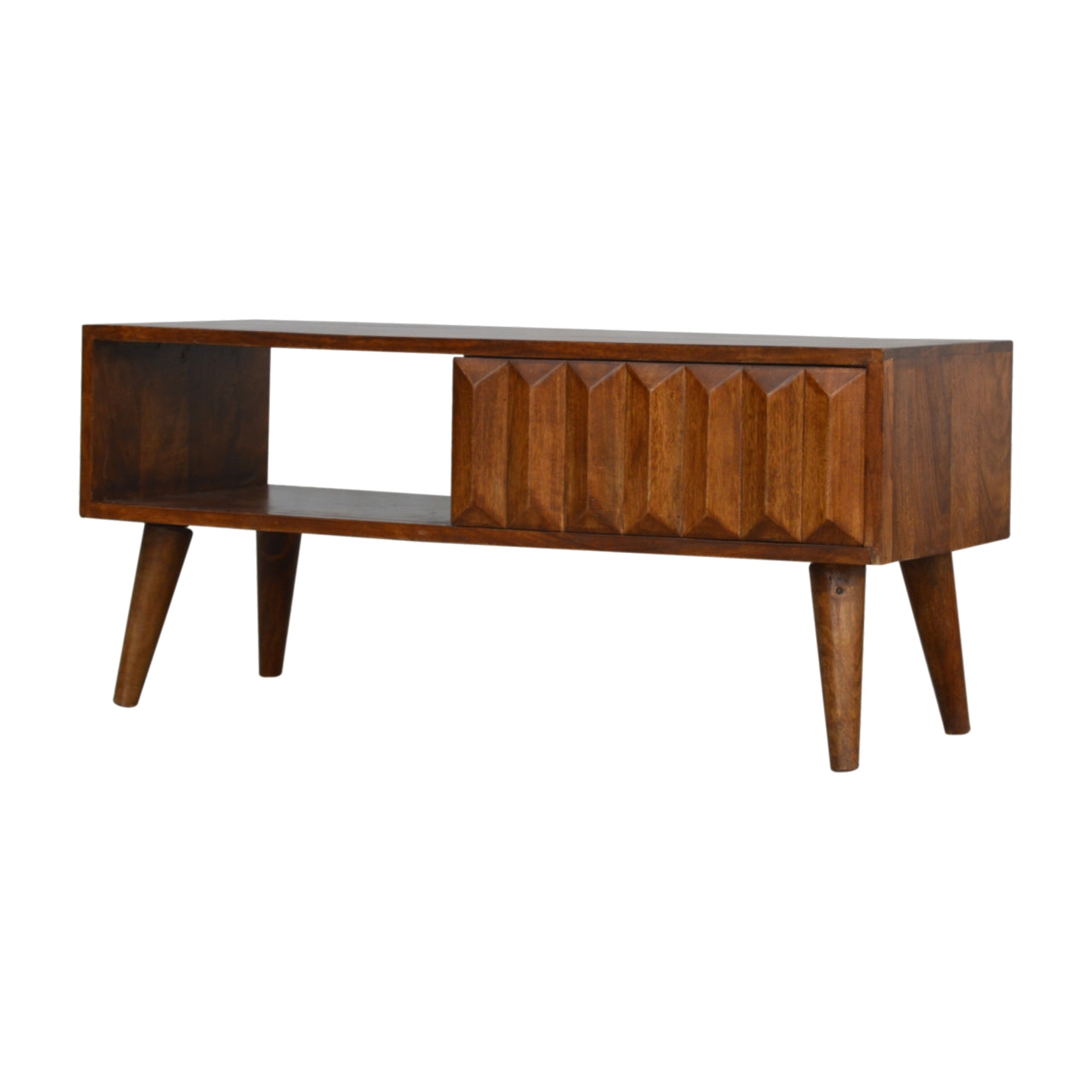 Prism - Media Unit in Chestnut Finish