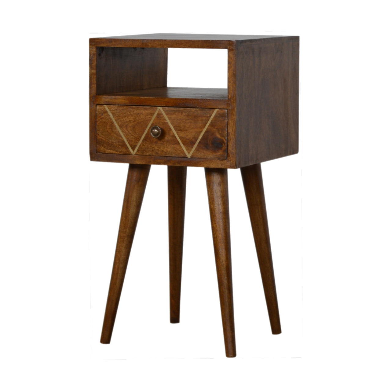 Geo - Brass Inlay Bedside Table