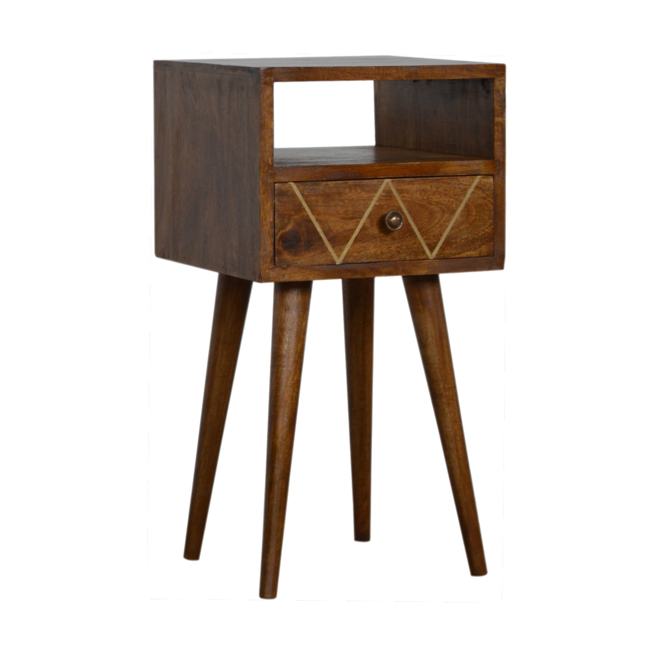Geo - Brass Inlay Bedside Table