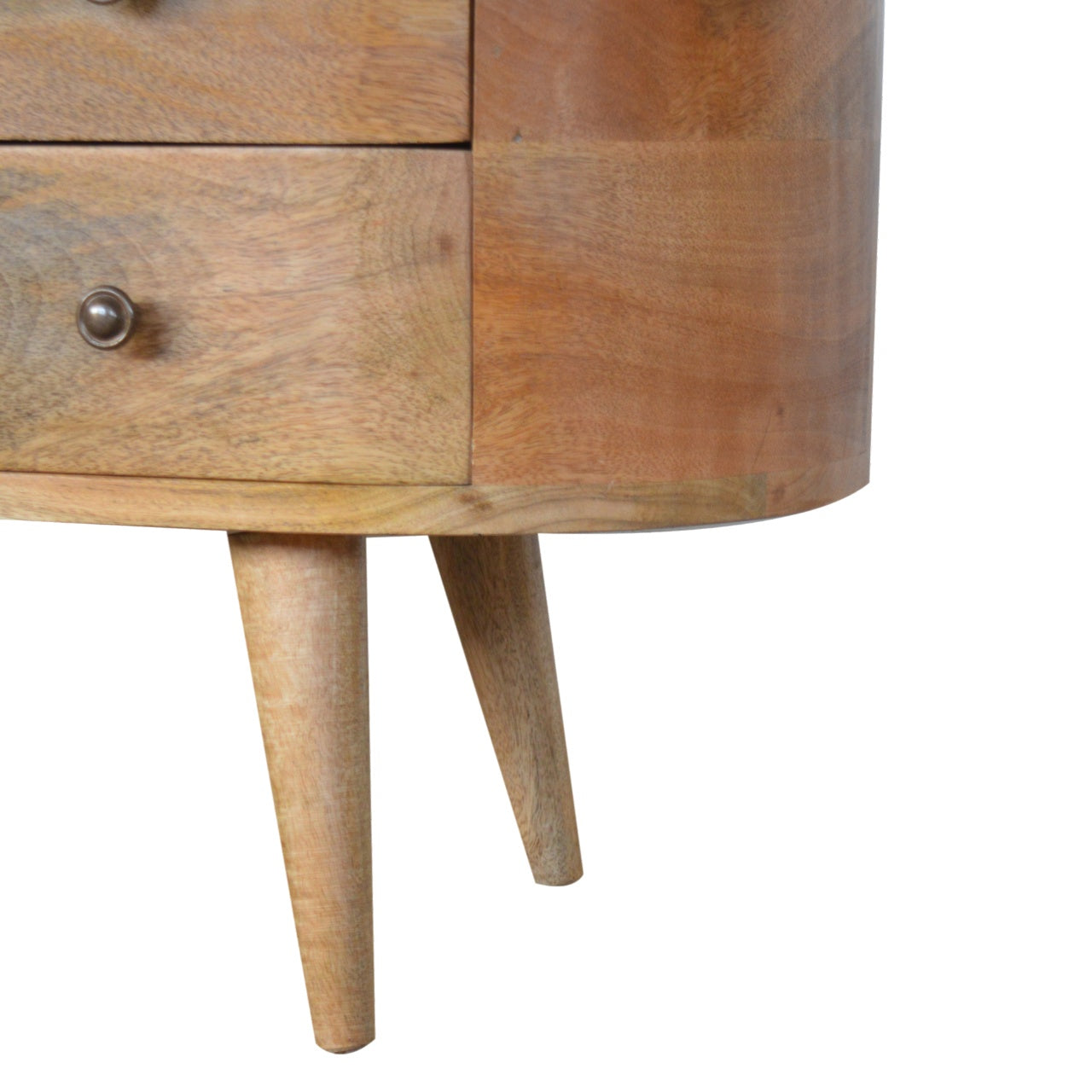 Scandinavian Rounded Entertainment Unit in Oak-like Finish